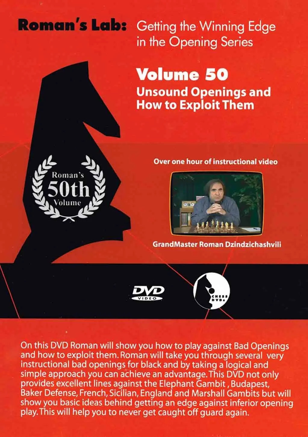 E-DVD ROMAN'S LAB - VOLUME 50 - Unsound Openings – US Chess Sales