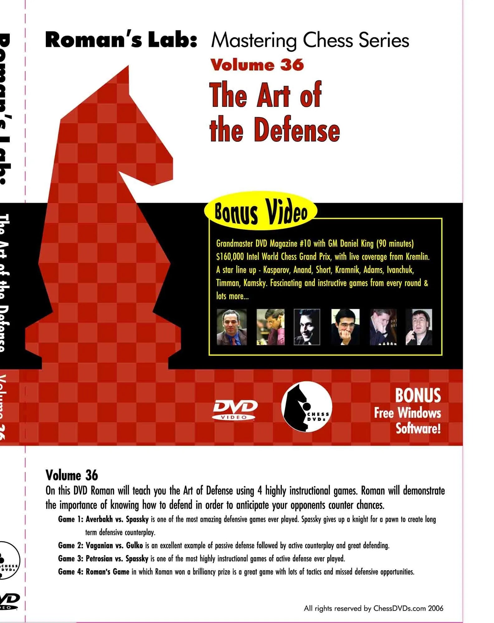 E-DVD ROMAN'S LAB - VOL 36 - The Art of the Defense – US Chess Sales