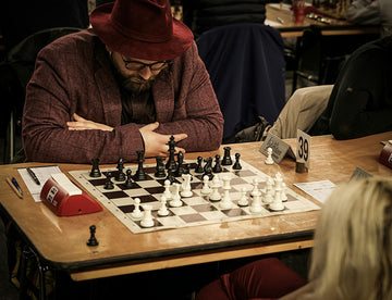 Chess players during a match