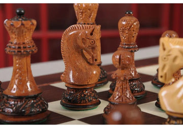 The Burnt Zagreb Chess Pieces - USCF Sales