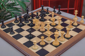 IMPERFECT - 4.4" Westminster - GENUINE EBONY / BOXWOOD - Wood Chess Pieces