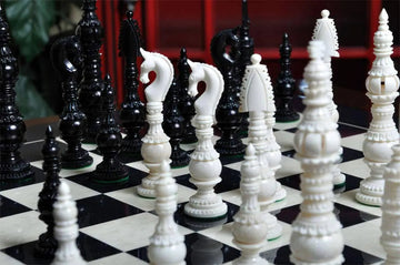 The Vizagapatam Luxury Bone Chess Pieces - 6.1