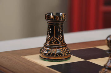 The Burnt Dubrovnik Series Chess Set, Box, & Board Combination