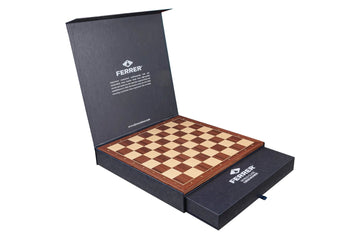 Rechapados Ferrer Chess Set and Mahogany Chess Board Combination