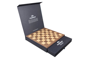 Rechapados Ferrer Chess Set and Walnut Chess Board Combination