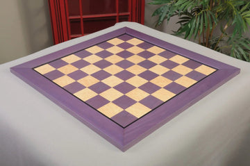 Purpleheart & Bird's Eye Maple Signature Traditional Chess Board