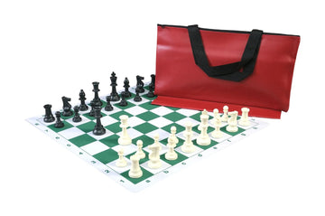 Superior Chess Set Combination with Thin Mousepad Board - Triple Weighted Regulation Pieces | Thin Mousepad Board | Superior Bag