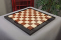 EBONY FRAME - Olmo Burl & Maple Superior Contemporary Chess Board - Gloss Finish