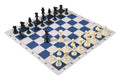 Regulation Tournament Chess Pieces and Mousepad Board Combo - Single Weighted