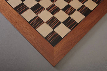 Macassar Ebony & Bird's Eye Maple Classic Traditional Double-Sided Chess Board