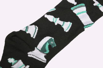 Turquoise Chess Socks