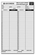 Official US chess Self-Duplicating Score Sheets - SINGLE SHEET