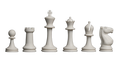 The Competition Series Plastic Chess Pieces - 3.75