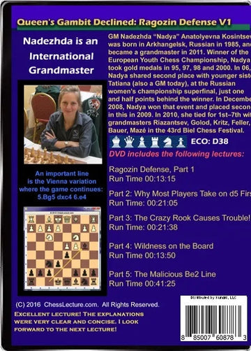 E-DVD Queen's Gambit Declined - Ragozin Defense - 2 DVDs - Chess Lecture - Volume 148