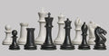 The Hastings Series Plastic Chess Pieces - 3.875