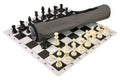 Quiver Chess Set Combination and Triple Weighted Regulation Pieces | Thin Mousepad Chess Board | Quiver Bag