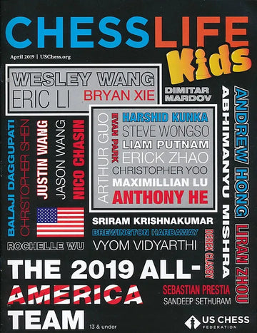 CLEARANCE - Chess Life For Kids Magazine - April 2019 Issue