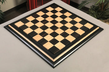 Signature Contemporary V Luxury Chess board - MACASSAR EBONY / BIRD'S EYE MAPLE - 2.5" Squares