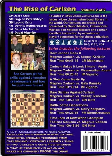 The Rise of Carlsen - 2 DVDs - Chess Lecture - Volume 100