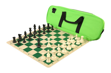 Deluxe Chess Set Combination and Single Weighted Regulation Pieces | Silicone Chess Board | Deluxe Bag