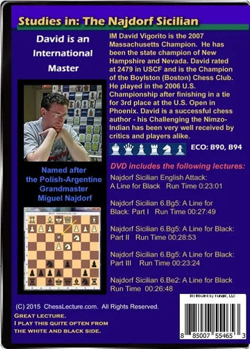 E-DVD Studies in: The Najdorf Sicilian - 2 DVDs - Chess Lecture - Volume 130