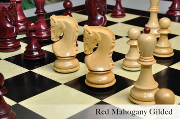 The Zagreb '59 Series Gilded Chess Pieces - 3.875