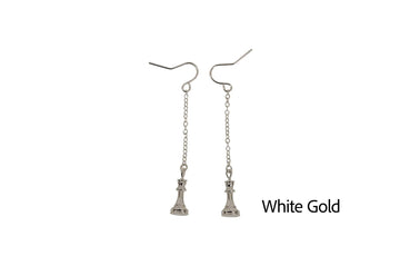 Caissa Collection Chess Pendant Earrings – QUEEN