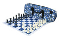 Deluxe Chess Set Combination and Triple Weighted Regulation Pieces | Thin Mousepad Chess Board | Deluxe Bag