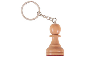 Wooden Chess Pieces Keychain