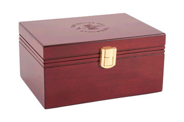 Small Red Burl Premium Chess Box