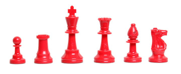2 Player Chess Set Combination - Triple  Weighted Regulation Colored Chess Pieces & Regulation Vinyl Chess Board