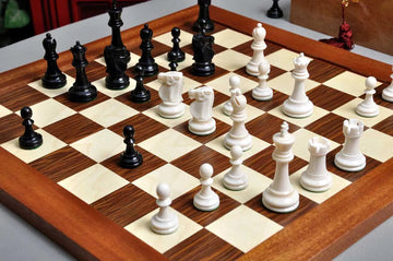 The Reykjavik II Series Bone Chess Pieces - 3.75