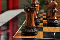The Burnt Golden Rosewood Grandmaster Series Chess Pieces - 4.0