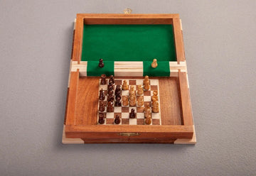 BOOK WOODEN MAGNETIC Travel Chess Set - SMALL