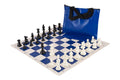 Standard Chess Set Combination - Single Weighted Regulation Pieces | Vinyl Chess Board | Standard Bag