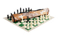 Quiver Chess Set Combination - Single Weighted Regulation Pieces | Vinyl Chess Board | Quiver Bag