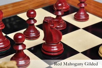 The Reykjavik II Series Gilded Chess Pieces - 3.75