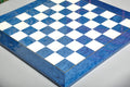 Blue Erable and Bird's Eye Maple Standard Traditional Chess Board - Gloss Finish