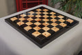 EBONY FRAME - Genuine Ebony & Maple Burl Superior Contemporary Chess Board - Gloss Finish