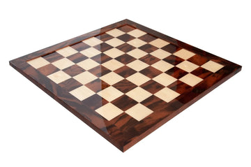 Walnut Burl & Maple Signature Traditional Chess Board - Gloss Finish