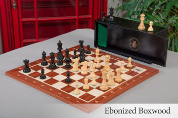 The Library Grandmaster Chess Set, Box, & Board Combination