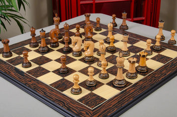 The Burnt Golden Rosewood Leningrad Series Chess Pieces - 4.0