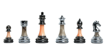 The Contemporary Series Plastic Chess Pieces - 3.5" King