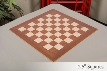 Teak and Bird's Eye Maple Standard Traditional Chess Board