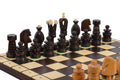 The Large King's Chess Set with Brass Inlay & Board
