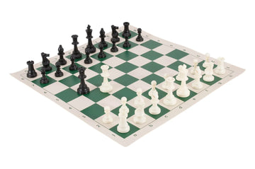 Regulation Tournament Chess Pieces and Chess Board Combo - TRIPLE WEIGHTED