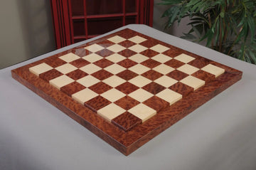 Vavona Burl & Maple Superior Contemporary Chess Board - Gloss Finish