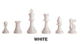 Regulation Colored Plastic Chess Pieces - 3.75