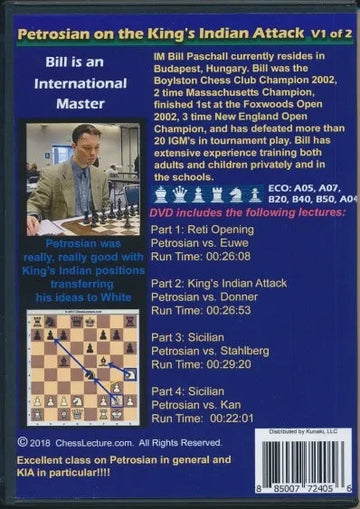 Petrosian on the King's Indian Attack - Chess Lecture - Volume 178 - 2 DVDs