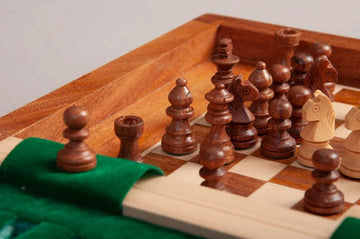 BOOK WOODEN MAGNETIC Travel Chess Set - LARGE